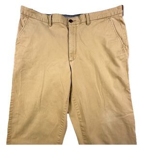 LL Bean Classic Fit Chino Pant Mens 38x32 (Fits 38x31) Khaki Stretch